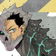 Kafka’s human form emerging from his Kaiju self.